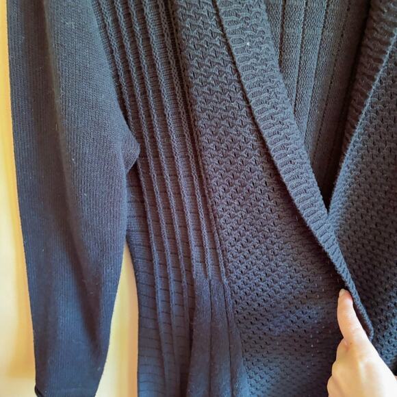 Architect Open Front Black Lightweight Cardigan Size M - Picture 5 of 7